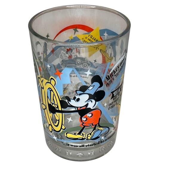 VTG DISNEY WORLD REMEMBER THE MAGIC 100TH ANNIVERSARY McDonalds GLASS - Picture 1 of 6